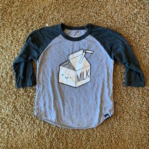 whistle and flute milk t shirt